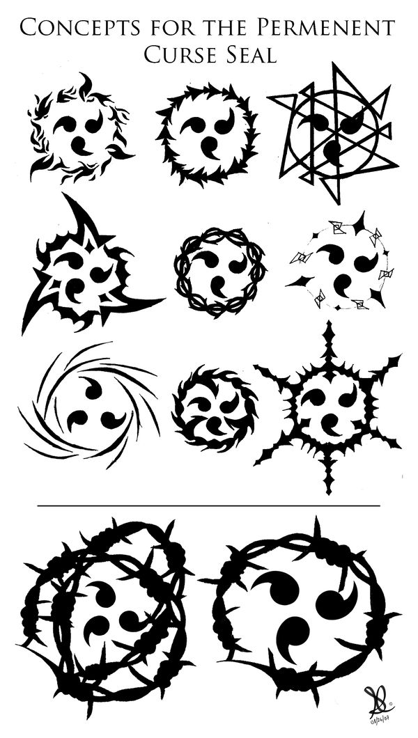 Cursed Pattern Cursed tattoo designs | Orangetattooshop.com