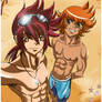 Koga and Soma at the beach baby!