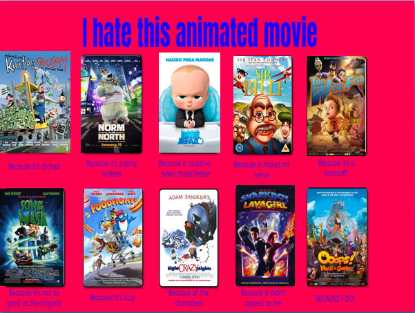 I HATE THIS ANIMATED MOVIE meme by Pizza731 on DeviantArt
