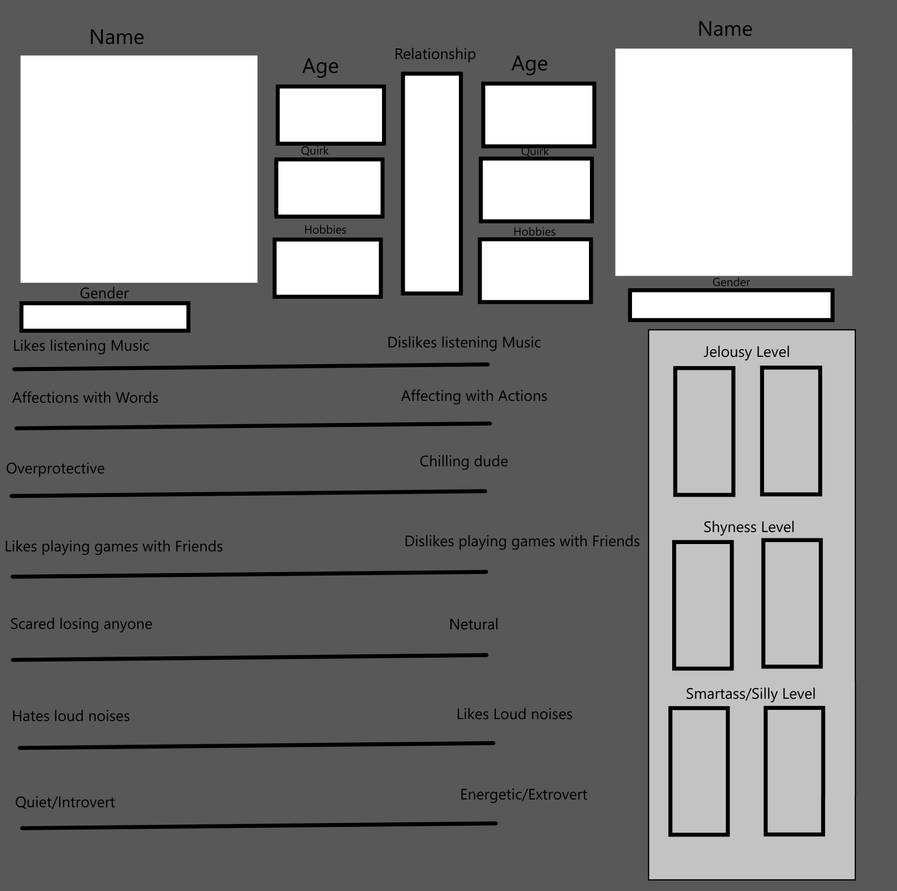 Relationship Template By WolfHunterAllysa On DeviantArt