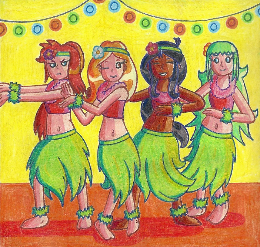 Hula Dancing with Rafaella by Blockdasher91 on DeviantArt