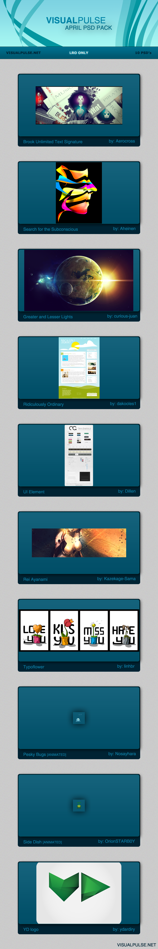 VisualPulse April PSD Pack2011