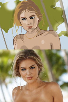 Speedpaint Kate Upton vs. Reference