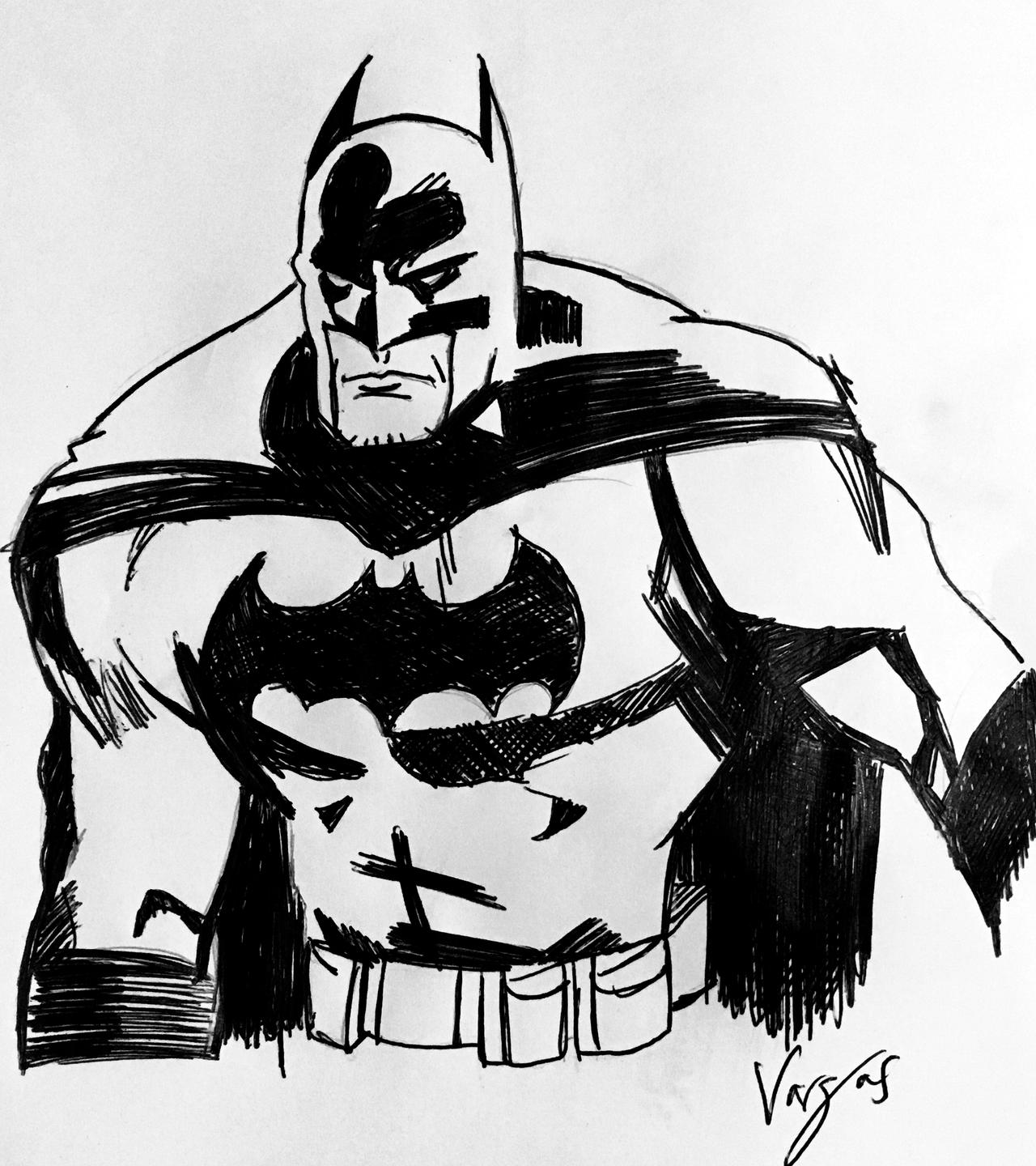 Batman Comic Ink Batman ink drawing by DrawIsaacArt on DeviantArt