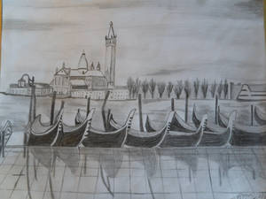 Venice, Italy (pencil rendition of watercolor)