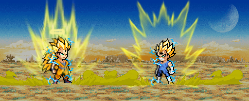 Pixilart - Majin Vegeta Vs SSJ2 Goku base by Infiniteanime