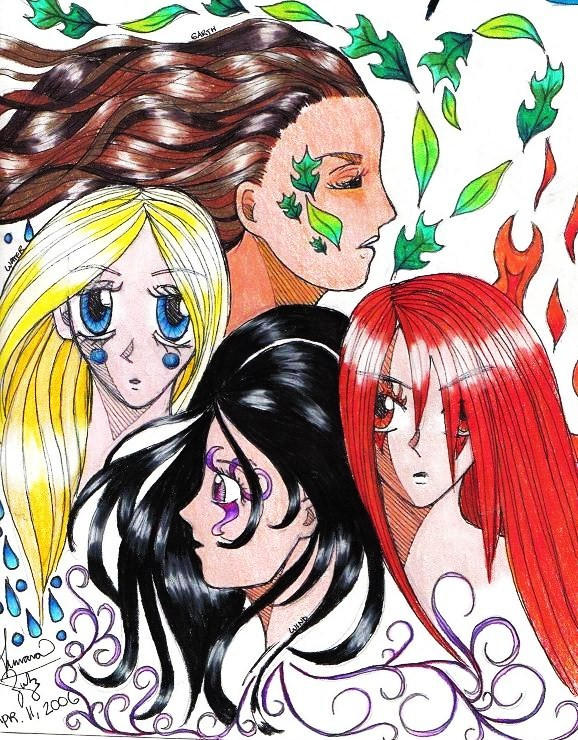 Earth Fire Wind And Water By TamiamX3 On DeviantArt earth-fire-wind-and-water-by-tamiamx3-on-deviantart