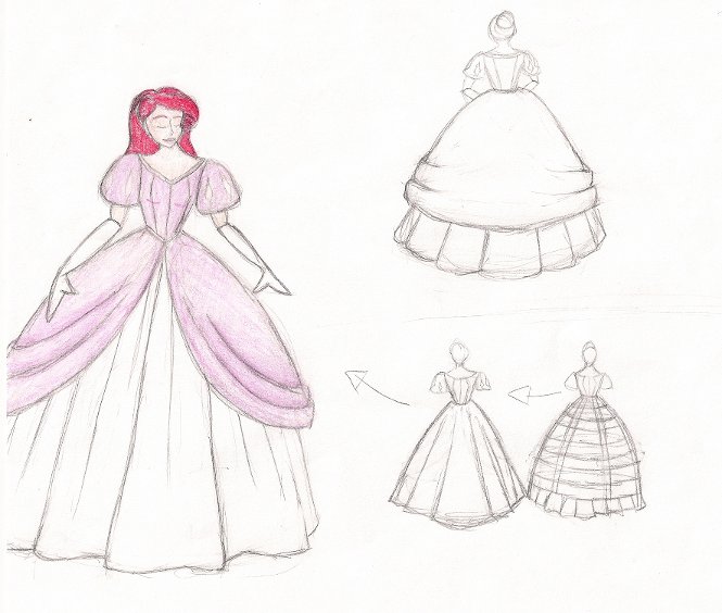 ariel pink dress pattern The Little Mermaid Pink Dress PDF Pattern for AG Doll - Instant Download
