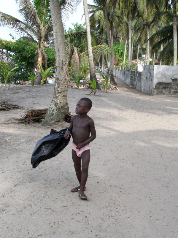 children on Africa's beach