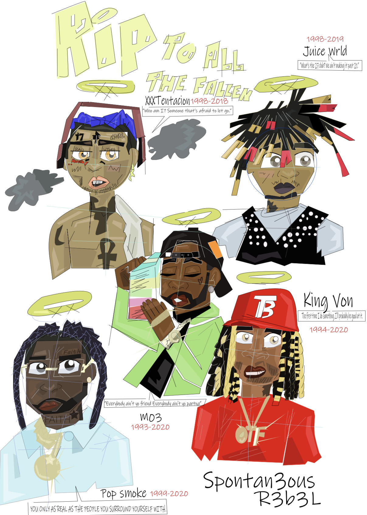 Fallen rappers illustration complete by spontaneous-Rebel on DeviantArt