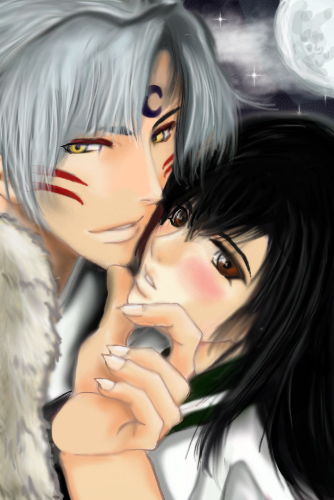 Sesshomaru and Kagome by KaoruMoonGoddess
