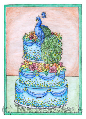 Fancy Peacock Cake by Bearkata Fancy Peacock Cake by Bearkata