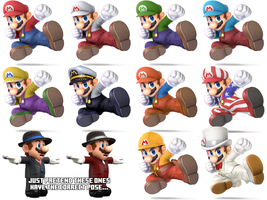 The Ideal Mario Palette Swaps (In my opinion) by Lasercraft32 on DeviantArt