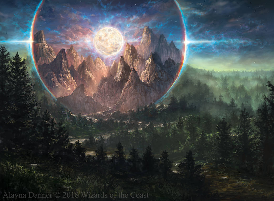 Magic: The Gathering- Alpine Moon from M19 by Alayna