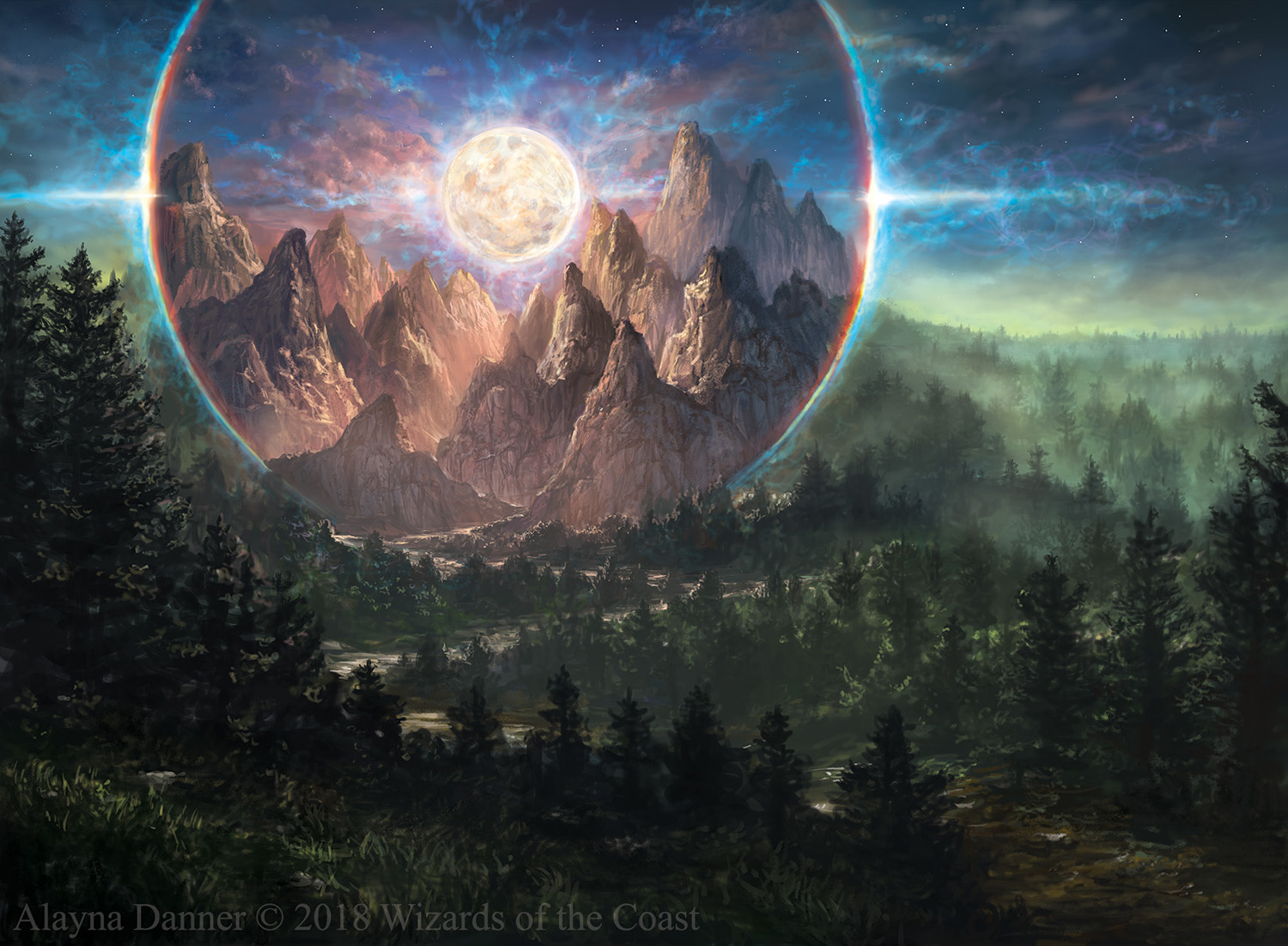 Magic: The Gathering- Alpine Moon from M19 by Alayna