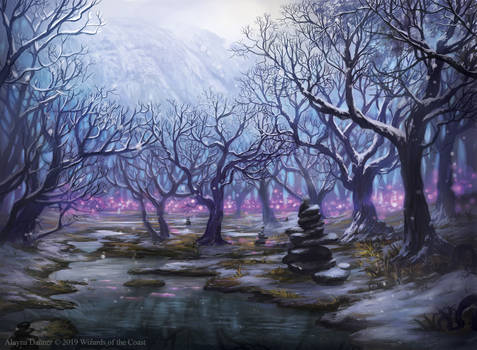 Snow-Covered Swamp from Magic: The Gathering