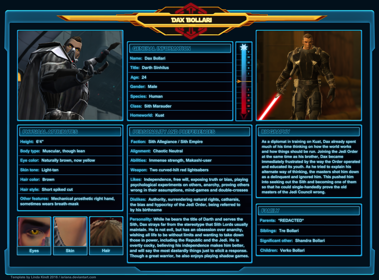 SWTOR Character Sheet - Dax