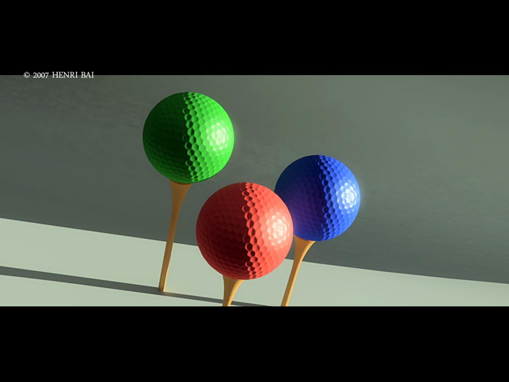 RGB golf balls.