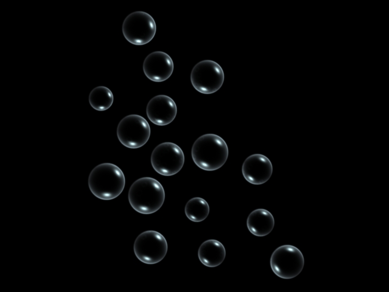 Bubbles on black