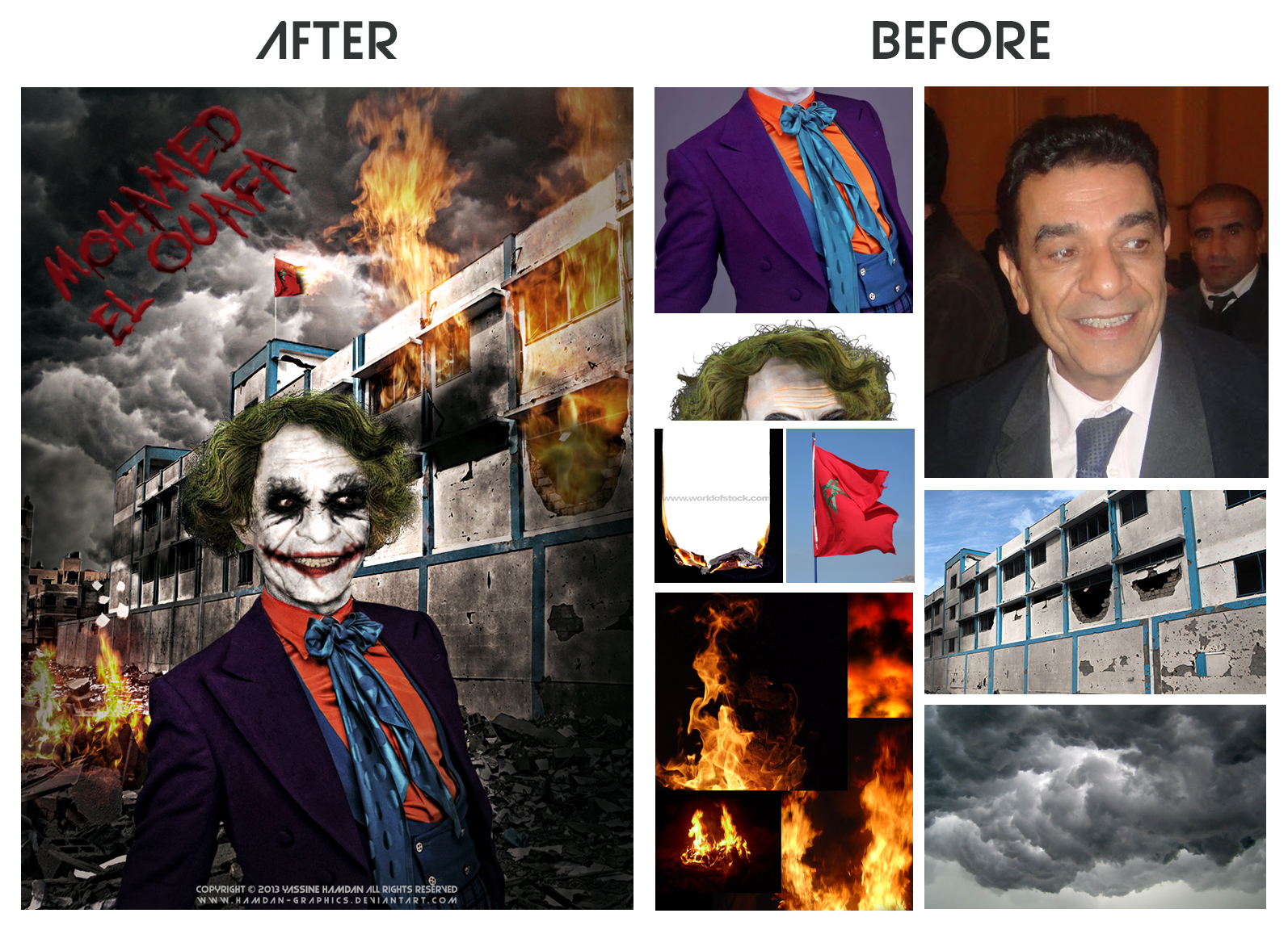 Mohamed El Ouafa (The Joker) Before and After