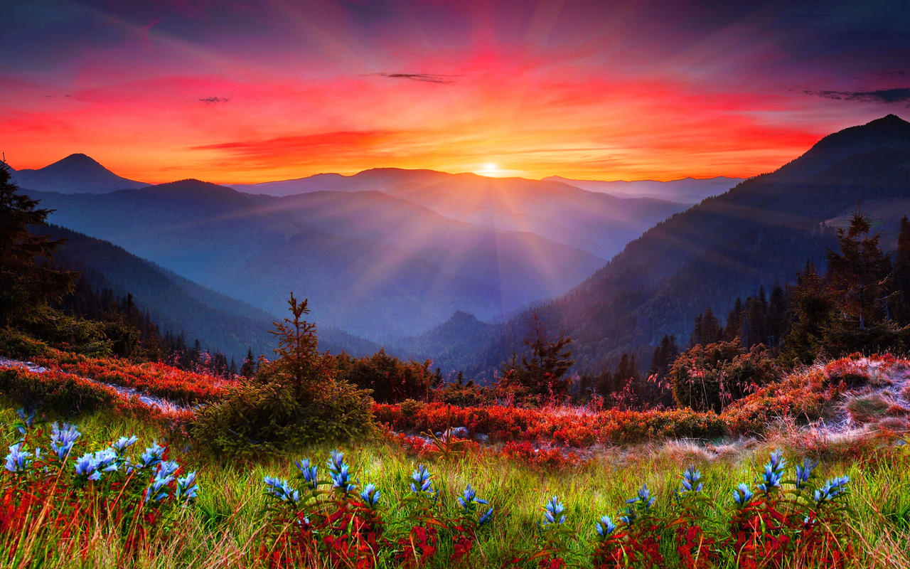 Beautiful Mountain Sunrise Wallpaper HD 4k by SahibDM on DeviantArt