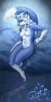 Blue fox woman