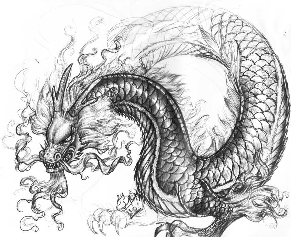 Lineart Draco oriental