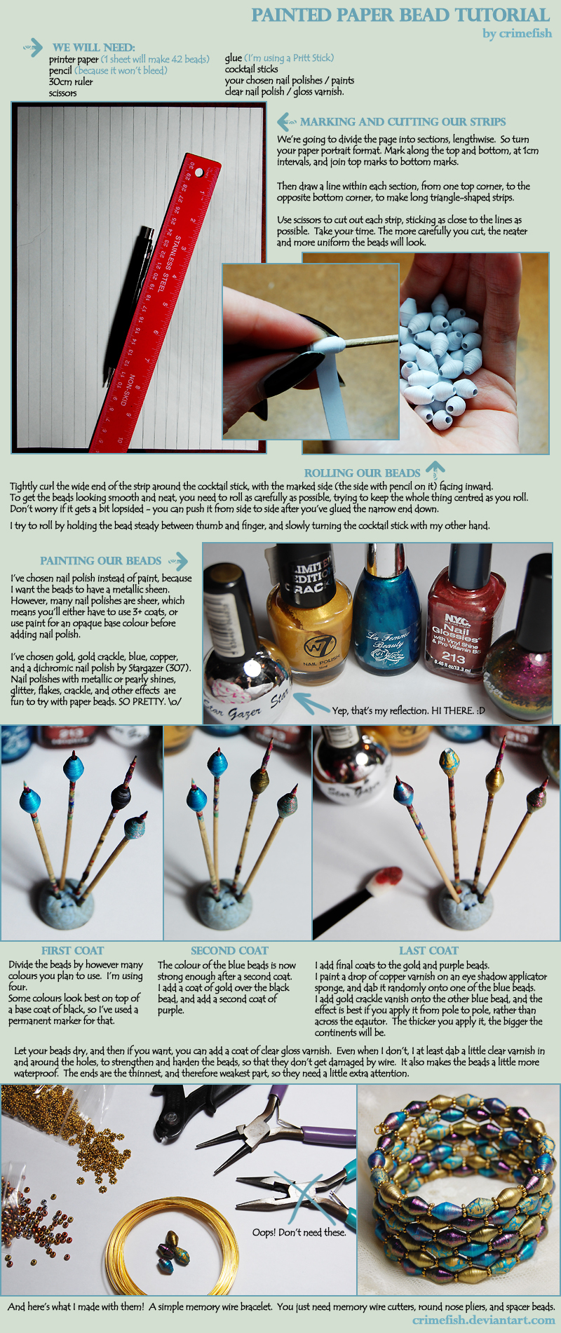 Painted Paper Bead Tutorial