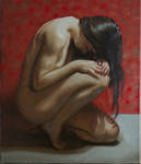 Kneeling Nude by LordSnooty