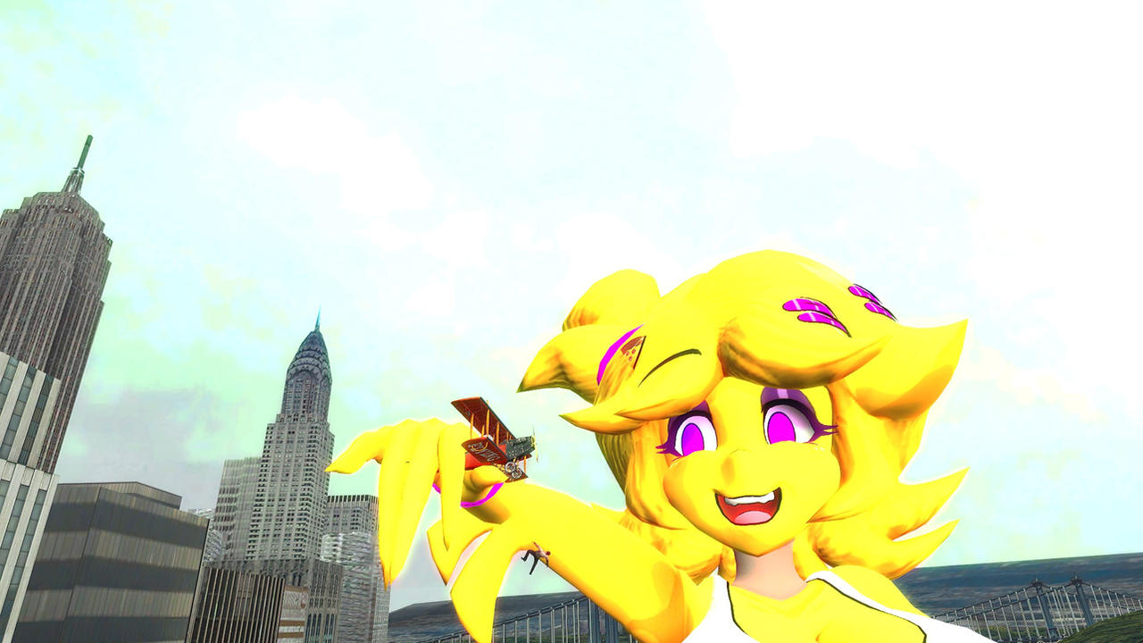 Chiku Rave Giant Chiku plays with airplane! by 2kLord on DeviantArt