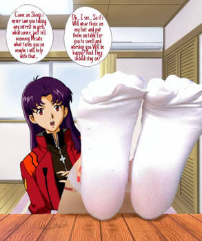 Misato, trying to figure out what turns Shinji on