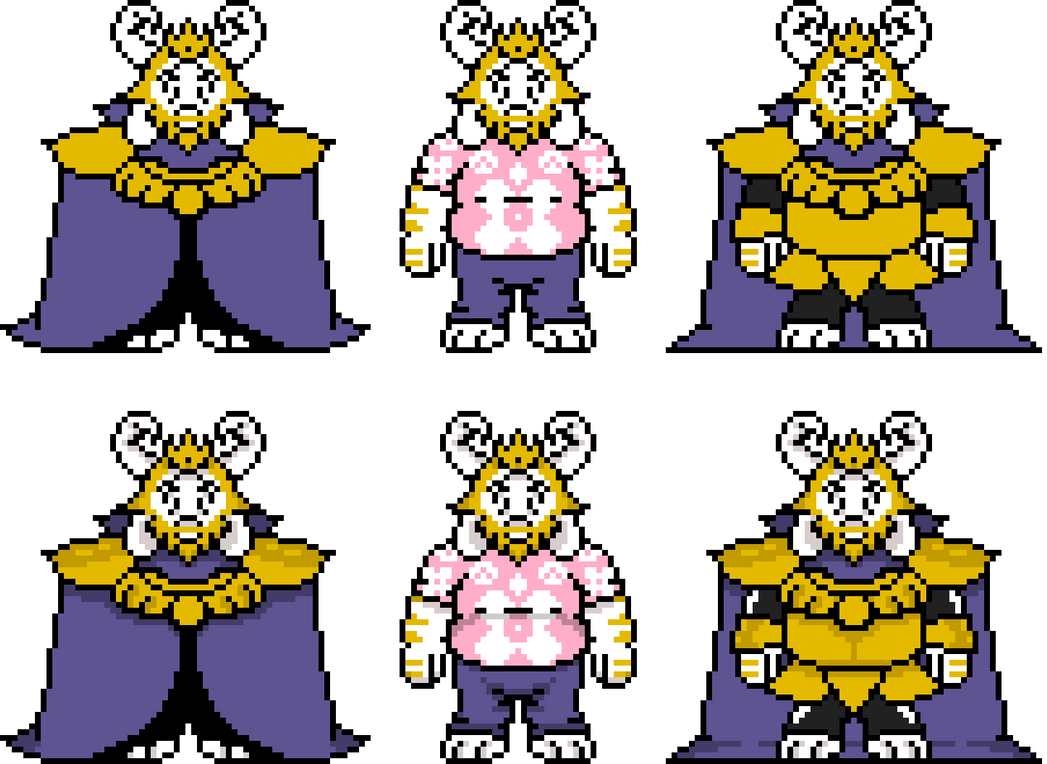 Custom Asgore Sprite v2 by Vuristo on DeviantArt