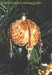 Golden beaded ball ornament by lovebiser