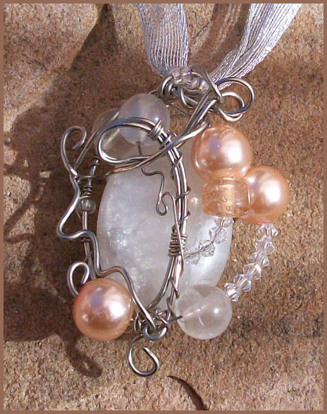 Lunar Elegance Wire Wrapped Pendant