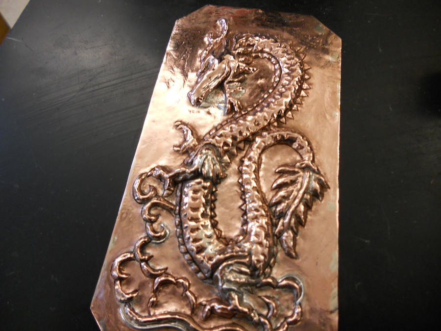 Chinese dragon repousse