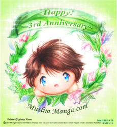 Happy Anniversary Muslim manga 2012 by Kauthar-Sharbini