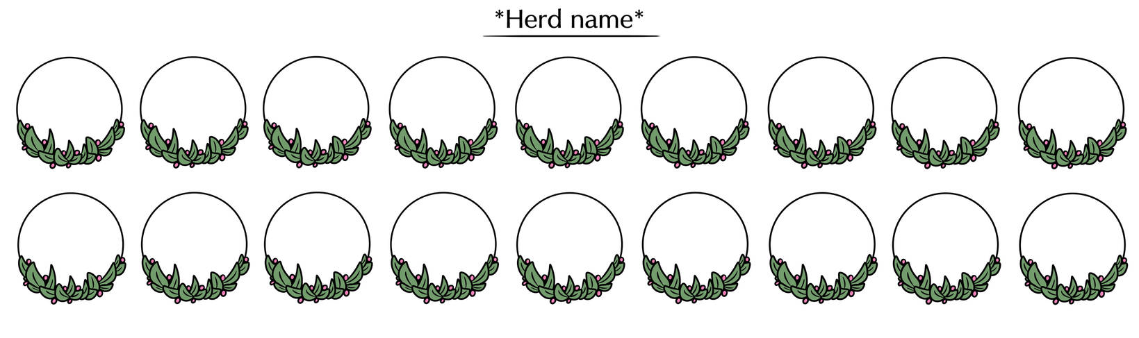 Your herd template! F2U by BinChickenDragoon on DeviantArt