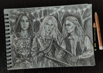 Mereth Aderthad. Turgon, Cirdan and Finrod.