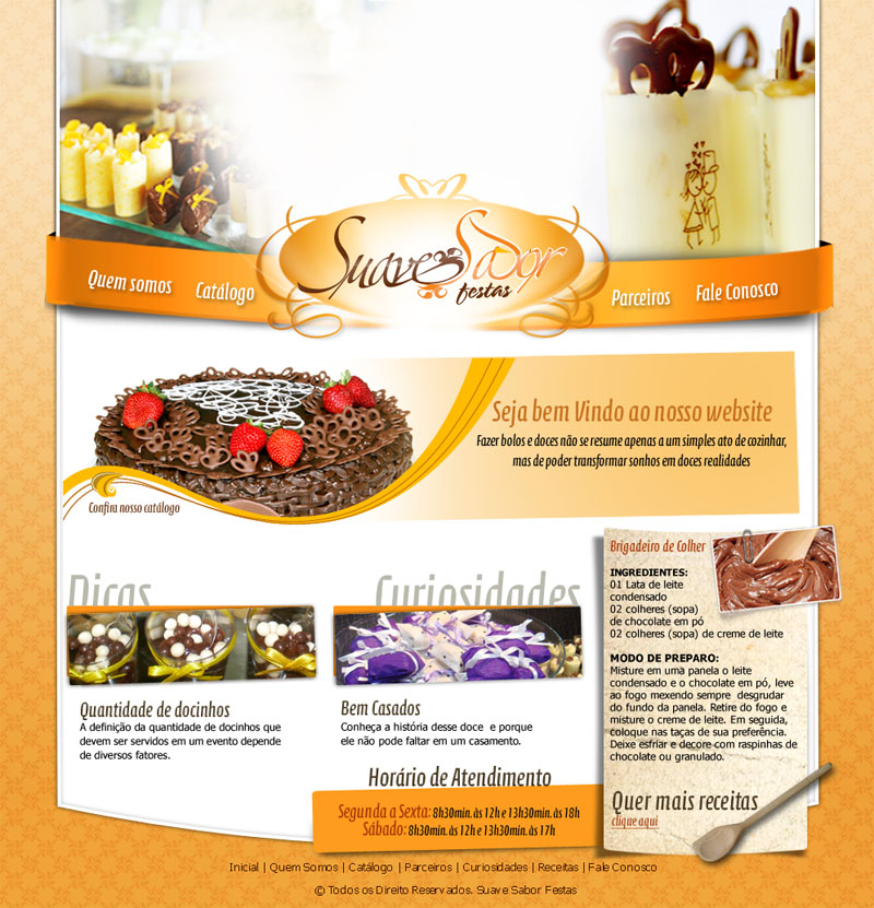 WebSite Suave Sabor Festas