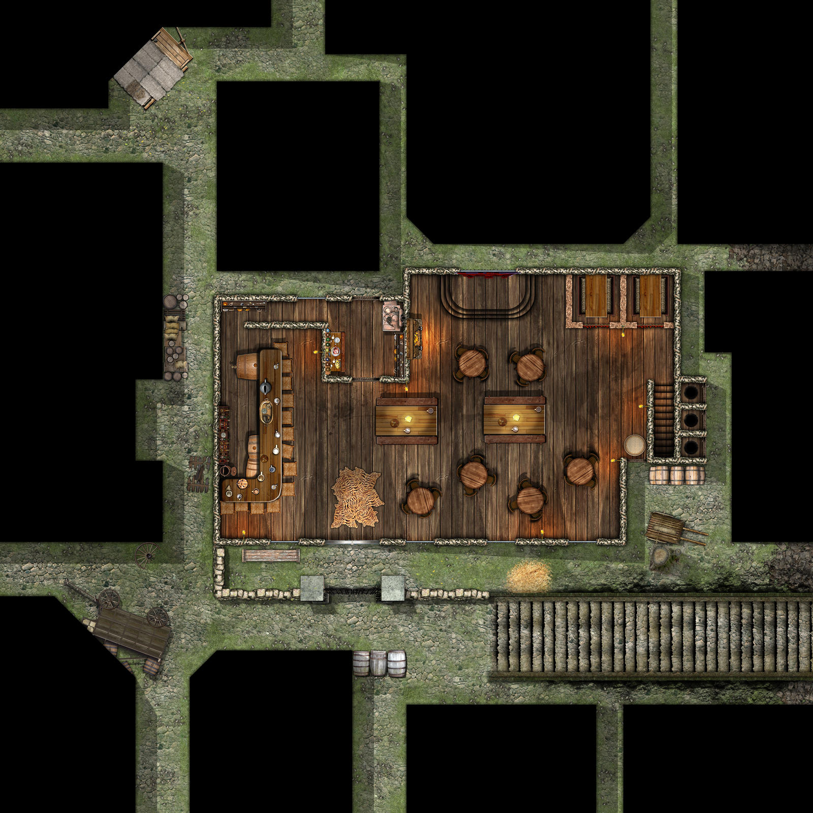 DnD Battlemaps, the Singing Squid inn by Rrabbstyjke on DeviantArt
