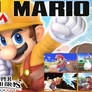 SSBU Wallpaper - 01 - Mario (Builder Outfit)