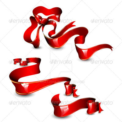 Three Red Big Ribbons Three red ribbons by Ekatjsha on DeviantArt