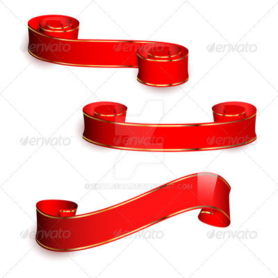 Three Red Big Ribbons Three Hand Drawn Red Ribbons by Ekatjsha on DeviantArt