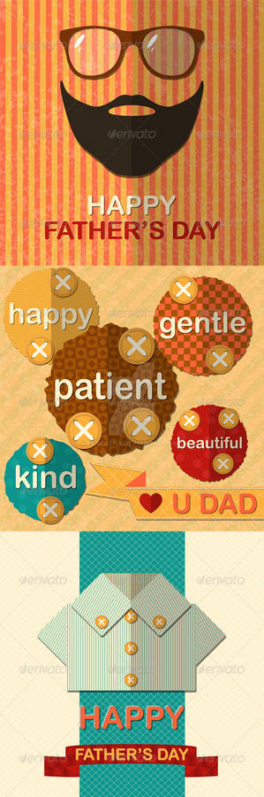 Three Father Day Greetings Cards