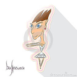 Caricature cartoon ballerina