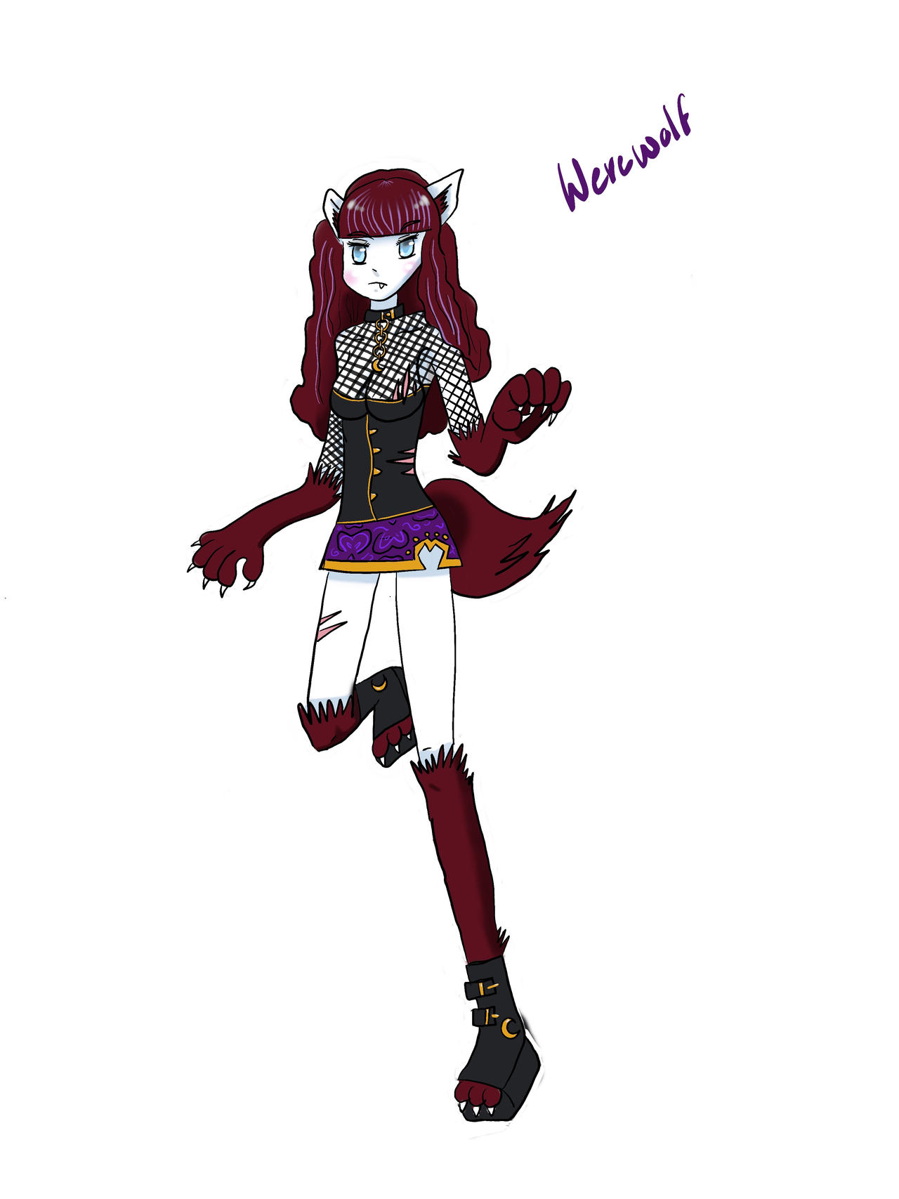 MGE meets MH Werewolf by MonsterGirlRule on DeviantArt