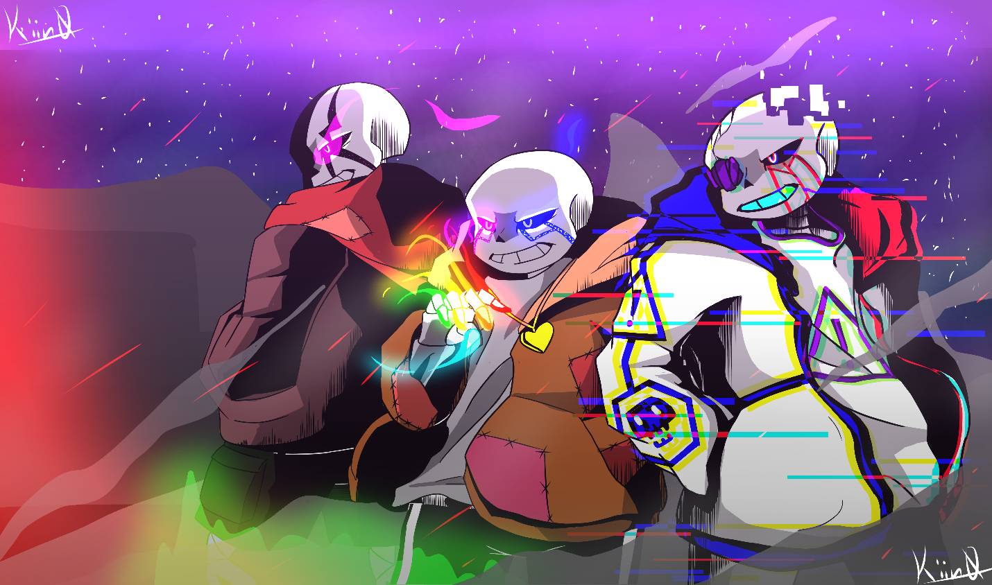 Gaster vs Frisk & Sans (Battle), Glitchtale Wiki