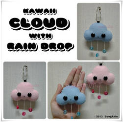 Kawaii Cloud with Rain Drop