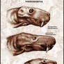 Portraits of different theriodonts