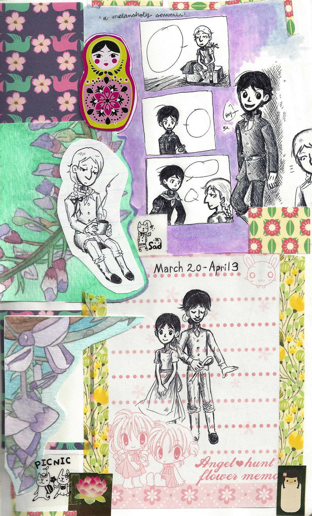 page - happiness, sadness, wisteria by sweet-suzume